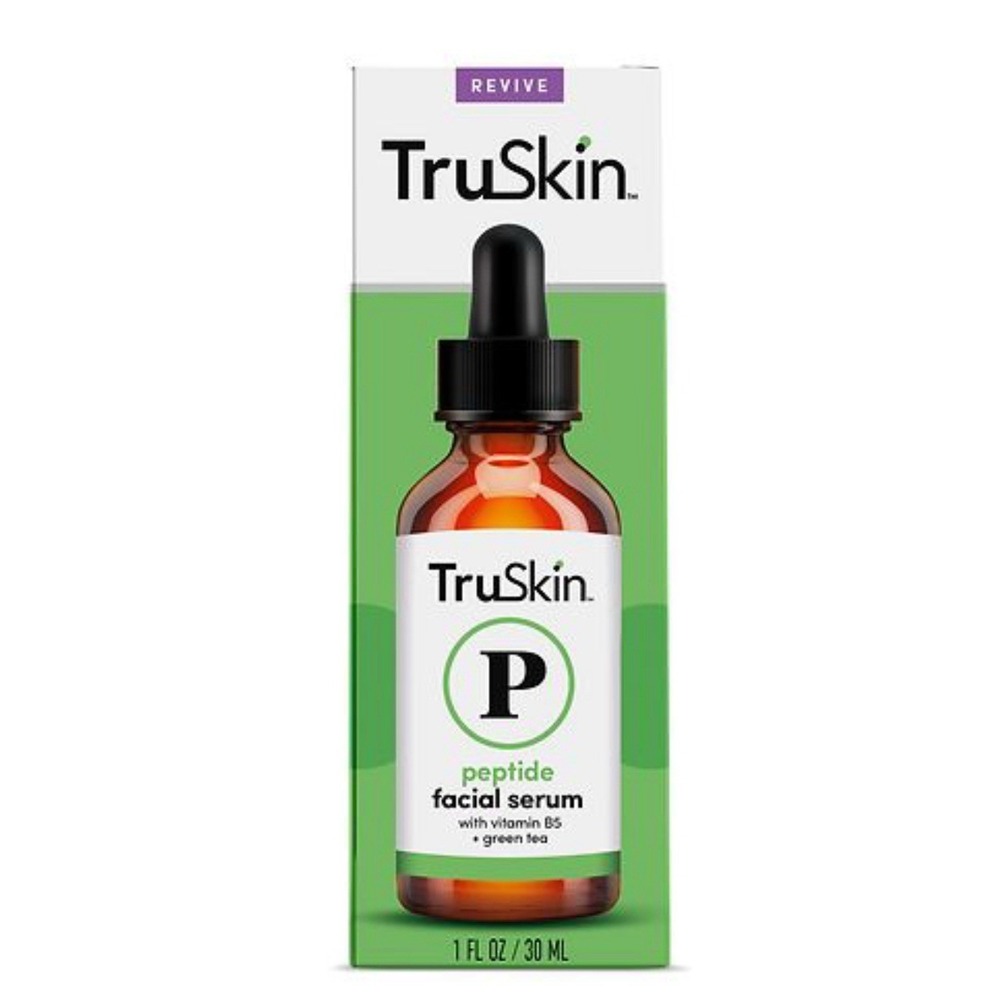 TruSkin Peptide Facial Serum w/ Vitamin B5 & Green Tea | 1 fl oz / 30 mL